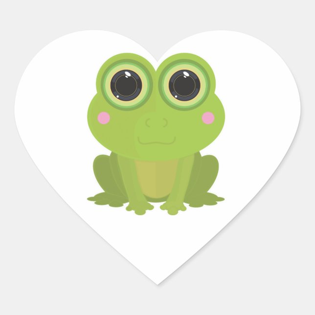 Sticker Cœur Grenouille (Devant)