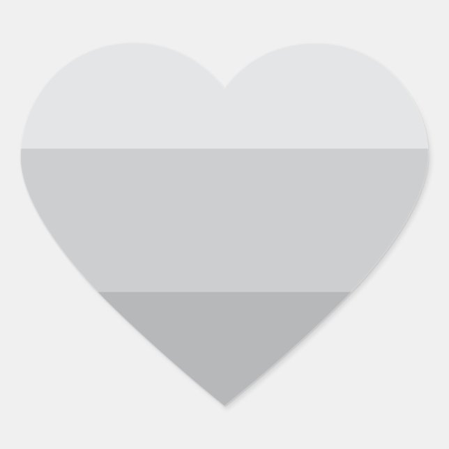 Sticker Cœur Gris argenté rayé (Devant)
