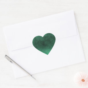 Sticker Cœur Grunge foncé - Vert