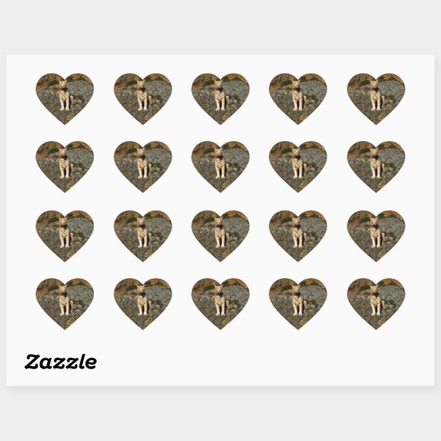 Sticker Cœur Guise blanche, (Feuille)