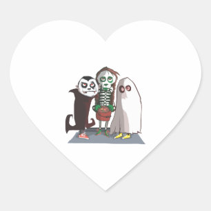 Sticker Cœur Halloween