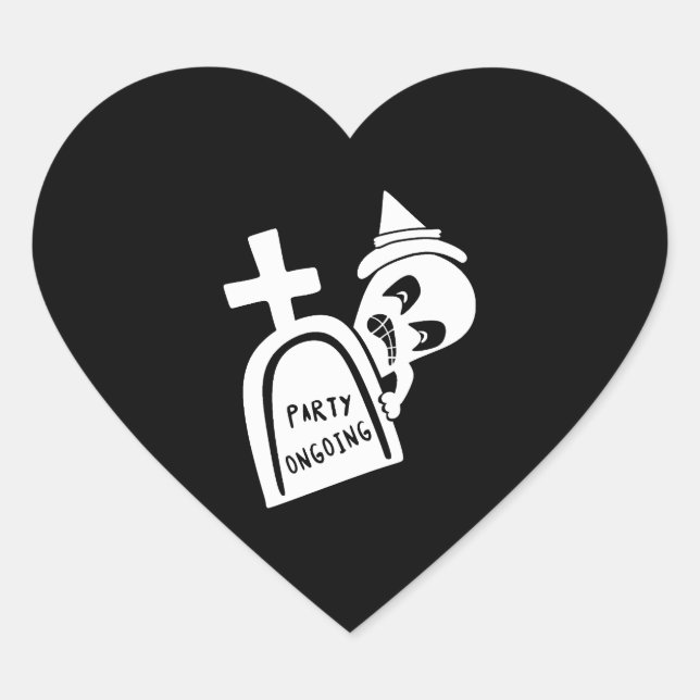 Sticker Cœur Halloween (Devant)