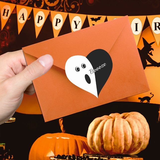 Sticker Cœur Halloween Abstraite minimaliste moderne (Créateur téléchargé)