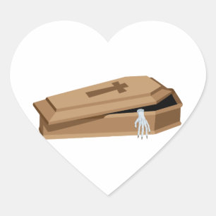 Sticker Cœur Halloween Coffin