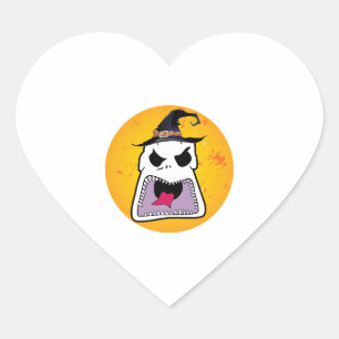 Sticker Cœur Halloween - face