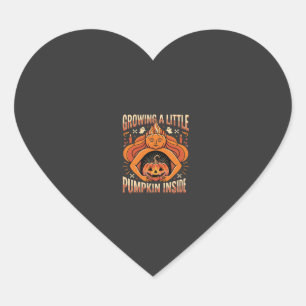 Sticker Cœur Halloween Faire Pousser une Petite Citrouille à l'