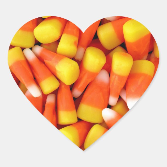 Sticker Cœur Halloween Party Candy Corn (Devant)