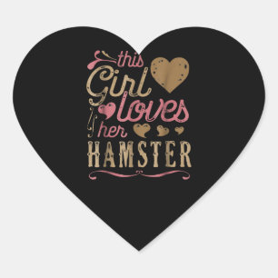Sticker Cœur Hamster Mignonne Pour Cette Fille Amateurs