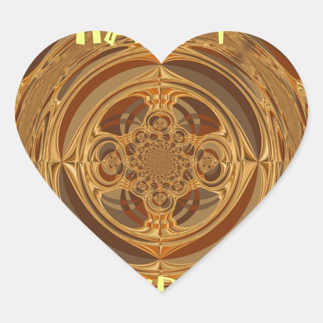 Sticker Cœur Happy Holidays Circle Art Print/Design (Devant)