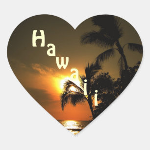 Sticker Cœur Hawaii Heart