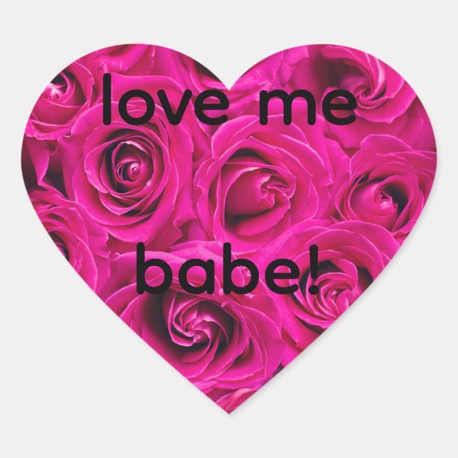 Sticker Cœur heart roses beautiful  (Devant)