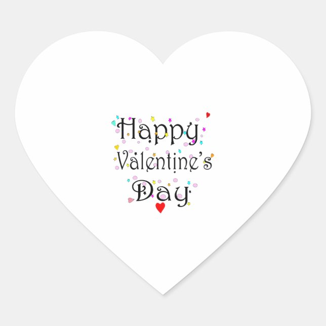 Sticker Cœur Heureuse Sainte-Valentin (Devant)