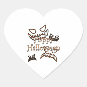 Sticker Cœur heureux Halloween