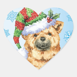 Sticker Cœur Heureux Howliday Chow Chow