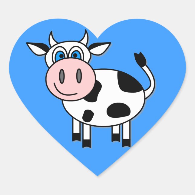 Sticker Cœur Heureux M. Cow (Devant)