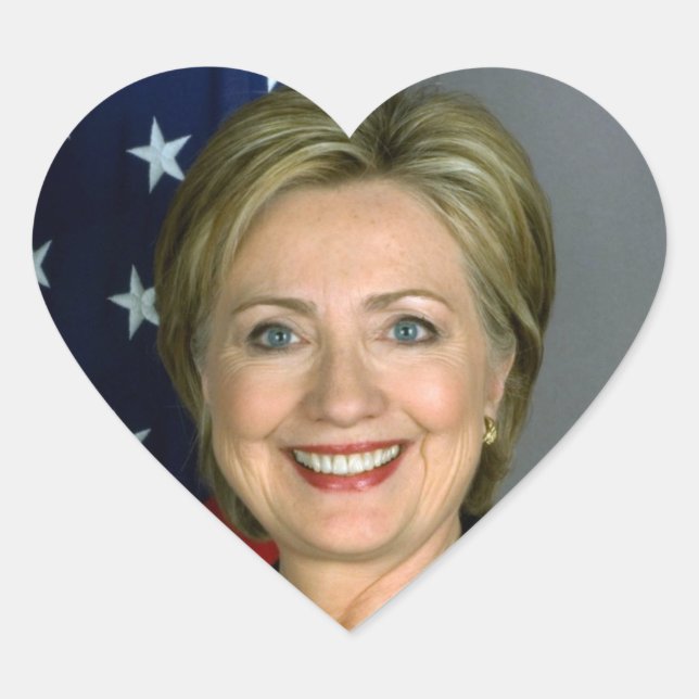 Sticker Cœur Hilary Clinton (Devant)