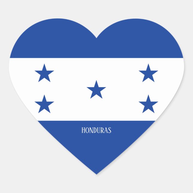 Sticker Cœur Honduras Drapeau splendide patriotique (Devant)