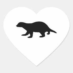Sticker Cœur Honey Badger