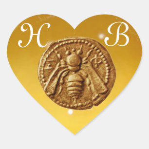 STICKER CŒUR HONEY BEE, MONOGRAMME DU COEUR