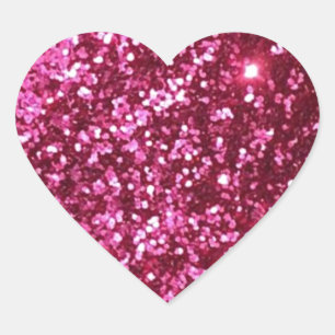 STICKER CŒUR HOT NEON PINK SPARKLE PARTIES SCINTILLANT ARRIÈRE
