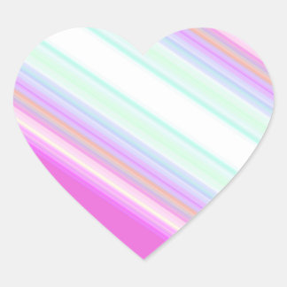 Sticker Cœur Hot Pink and White Strips