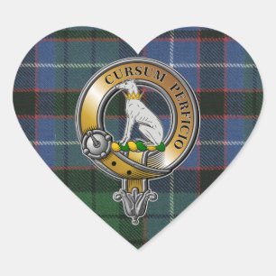 Sticker Cœur Hunter Tartan & Badge