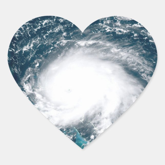 Sticker Cœur Hurricane off the coast of Florida    (Devant)