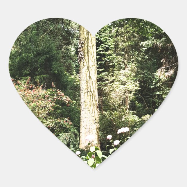 Sticker Cœur Hydrangea Wood Trees (Devant)
