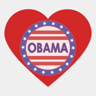 Sticker Cœur I Heart OBAMA