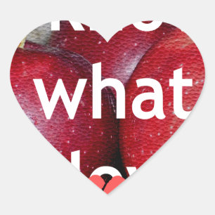 Sticker Cœur "I Know What I Love" - Design à thème Apple