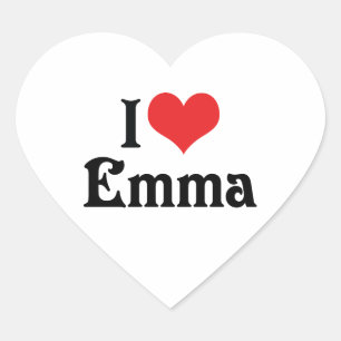 Sticker Cœur I Love Emma