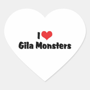 Sticker Cœur I Love Heart Gila Monsters - Lizard Lover