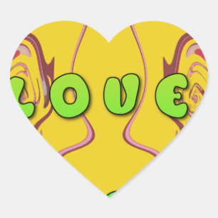 Sticker Cœur I love Jamaica
