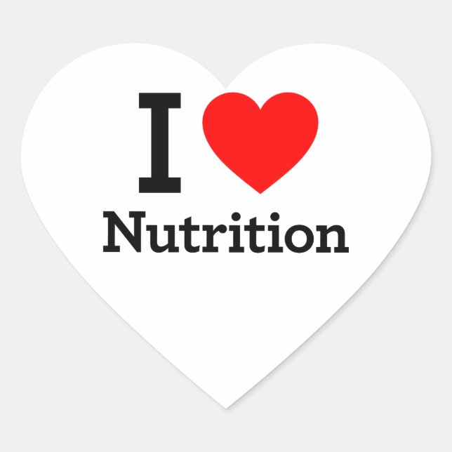 Sticker Cœur I Love Nutrition (Devant)