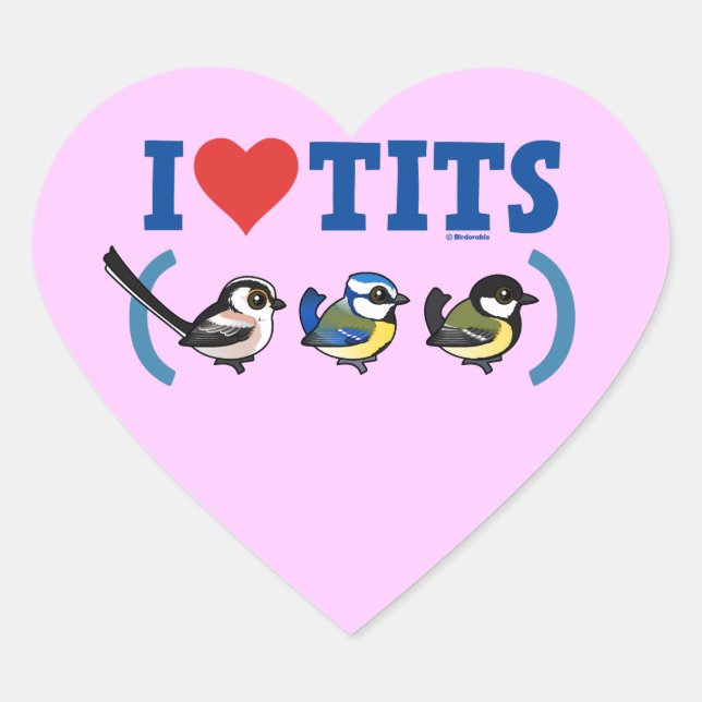 Sticker Cœur I Love Paridae EU (Devant)