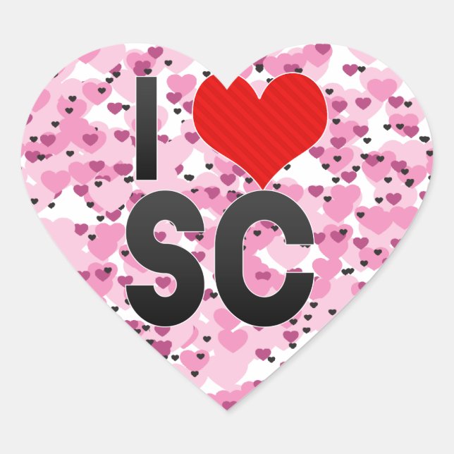 Sticker Cœur I Love SC (Devant)