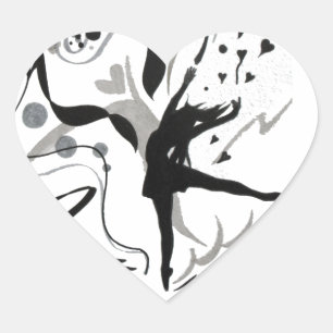 Sticker Cœur I Love to dance !