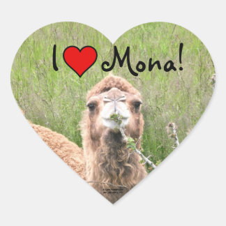 Sticker Cœur I ♥ Mona !