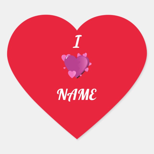 Sticker Coeur I Nom du coeur (Devant)