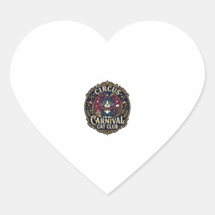 Sticker Cœur Idée cadeau pour papa de chat de carnaval de cirqu
