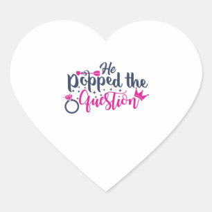 Sticker Cœur Il lui a demandé sa main