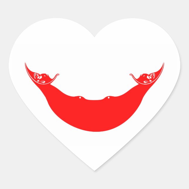 Sticker Cœur île de pâques (Devant)