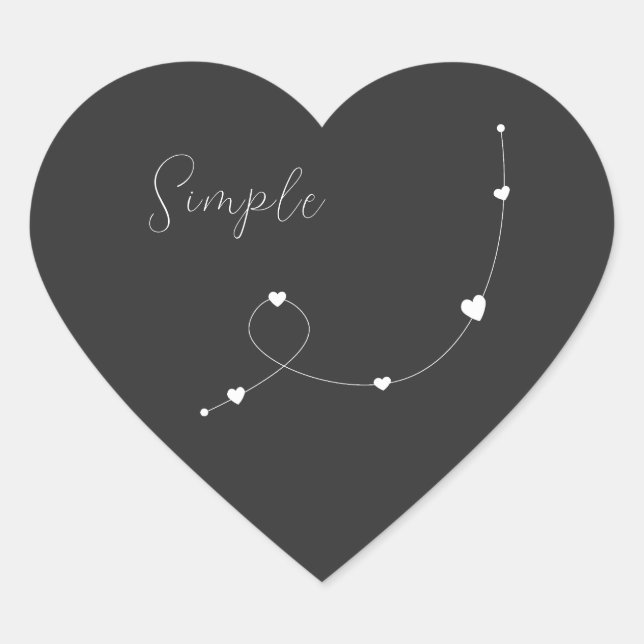 Sticker Cœur Illustration simple avec les coeurs dans un style  (Devant)