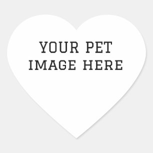 Sticker Cœur image de votre animal ici