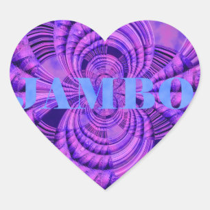 Sticker Cœur Impression d'art Cosmic Hakuna