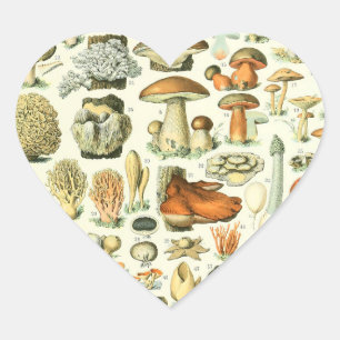 Sticker Cœur Imprimer Champignon de l'ampoule d'Adolphe