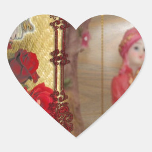 Sticker Cœur Imprimer mariage Doll Portrait Graphique