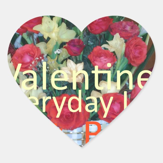 Sticker Cœur Imprimer Saint-Valentin (Devant)