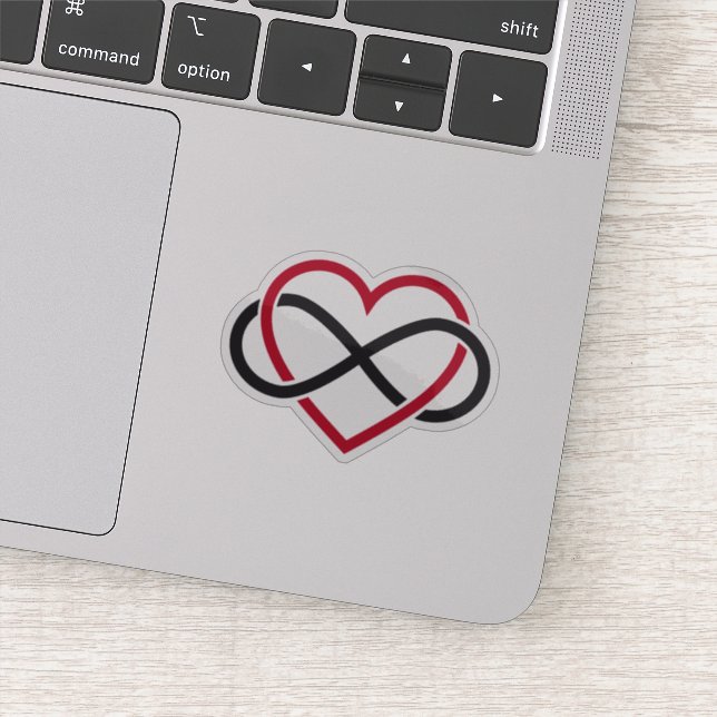 Sticker Coeur infini, amour pour toujours (Détail)