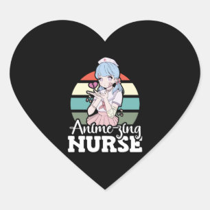 Sticker Cœur Infirmière de l'Anime Japonaise Jour National des 